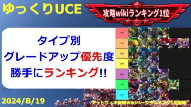 【ゆっくりUCE】タイプ別グレードアップ優先度ランキング！！ガンダムUCエンゲージ攻略