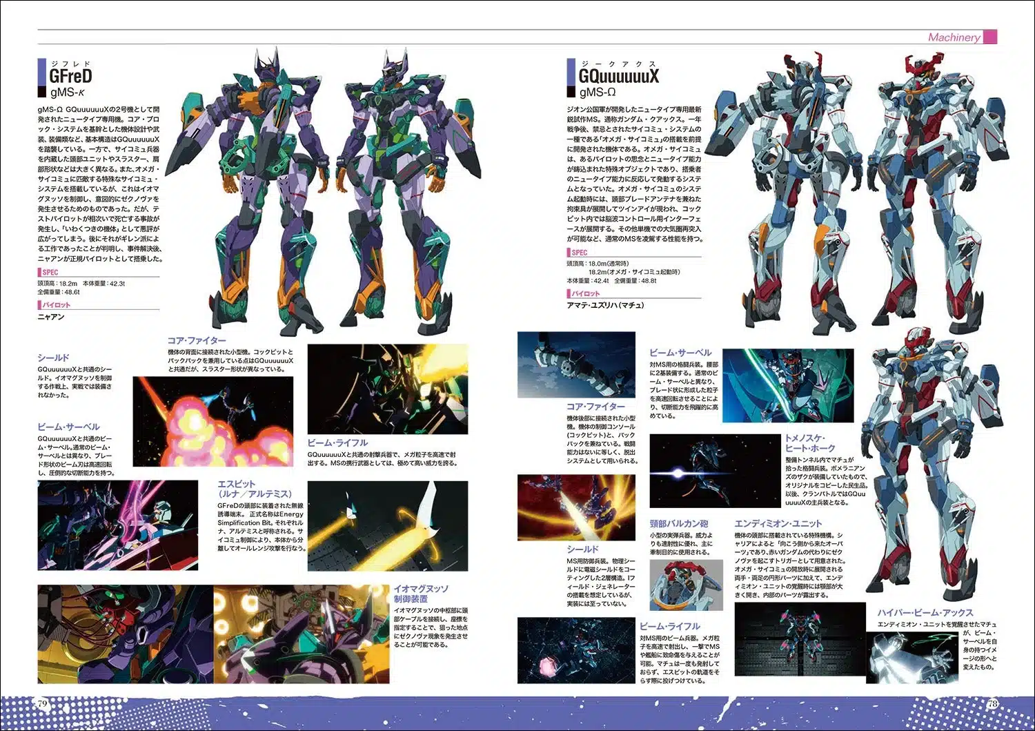 メカ設定ページ