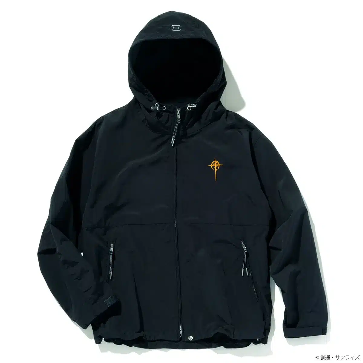 黒色のフード付きジャケットで、胸元には『機動戦士ガンダム 閃光のハサウェイ キルケーの魔女』のエンブレムがデザインされています。