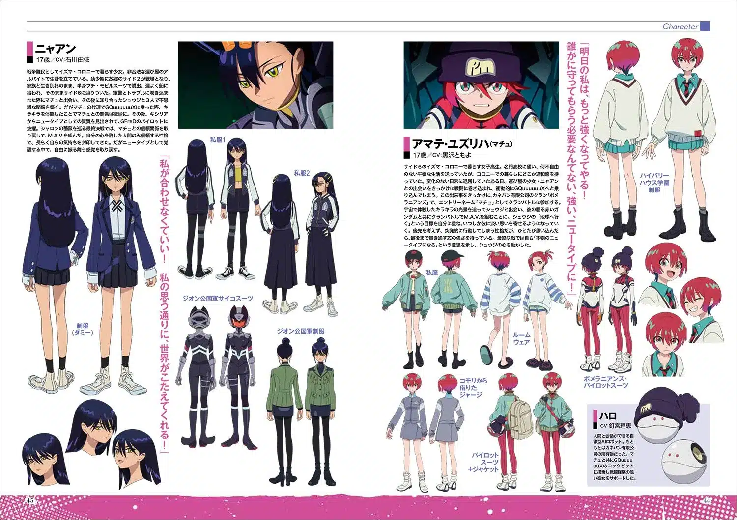 キャラクター設定ページ