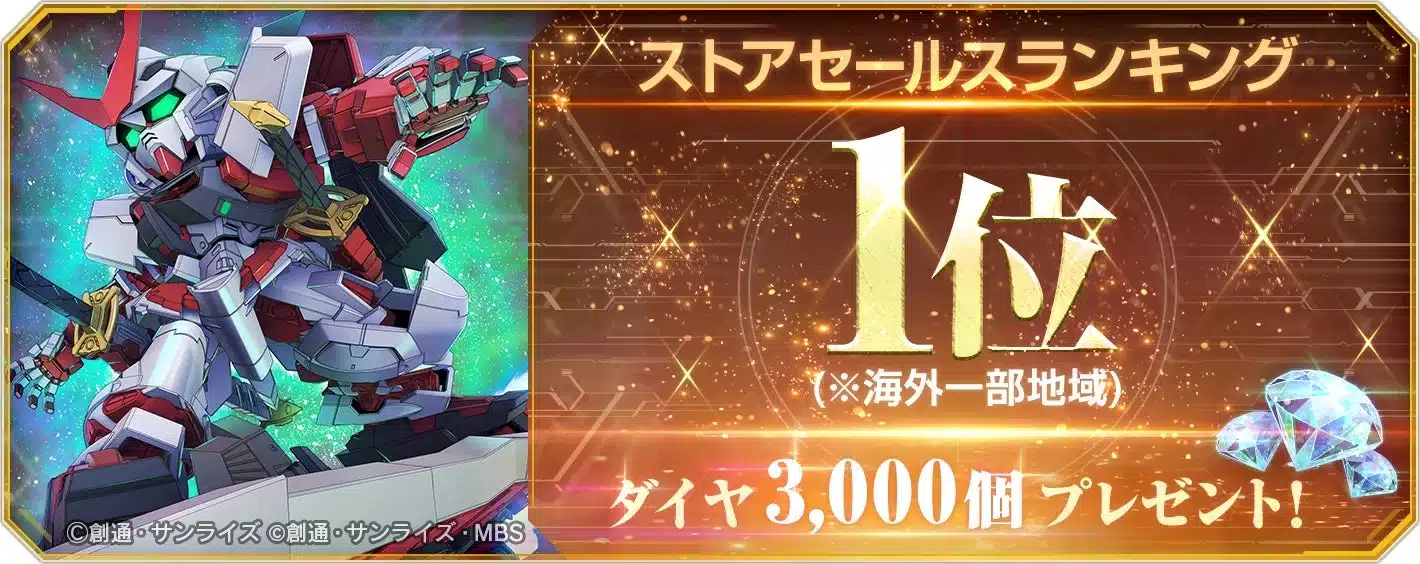 ダイヤ3,000個プレゼント