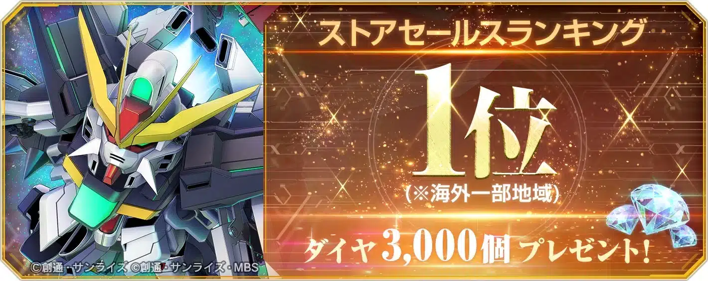 ダイヤ3000個プレゼント