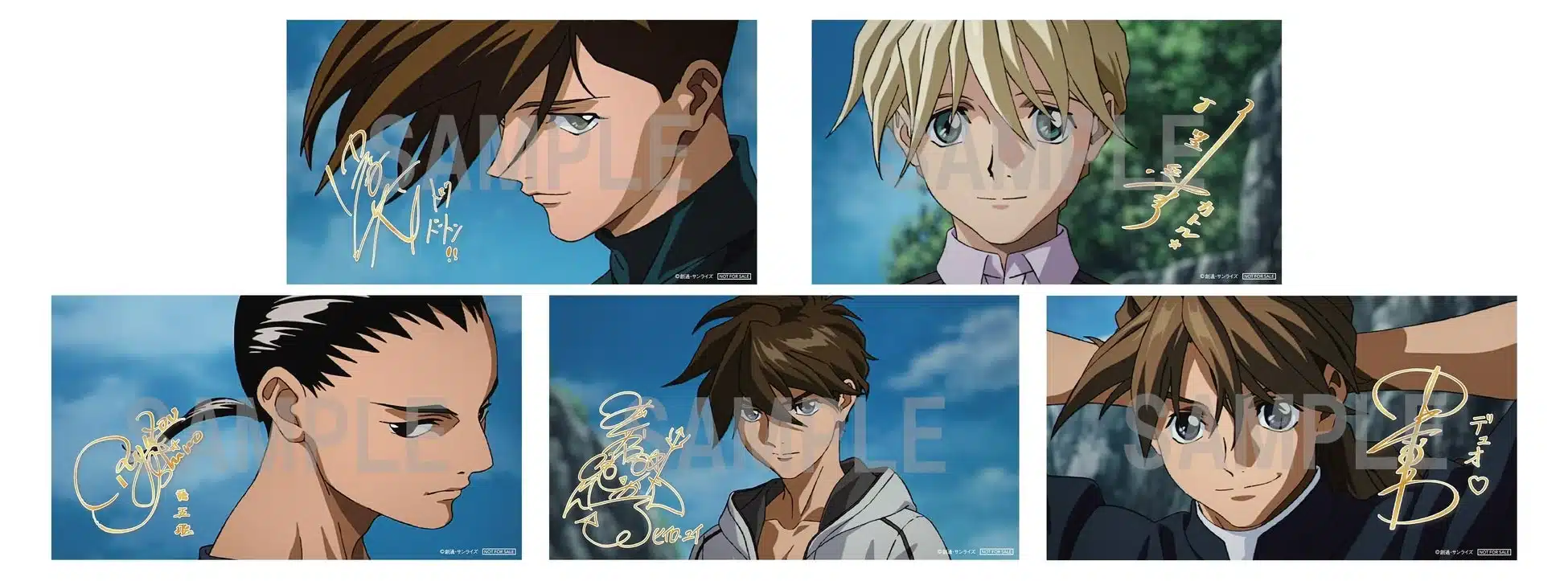 キャスト複製サイン入りイラストカード（５枚セット）