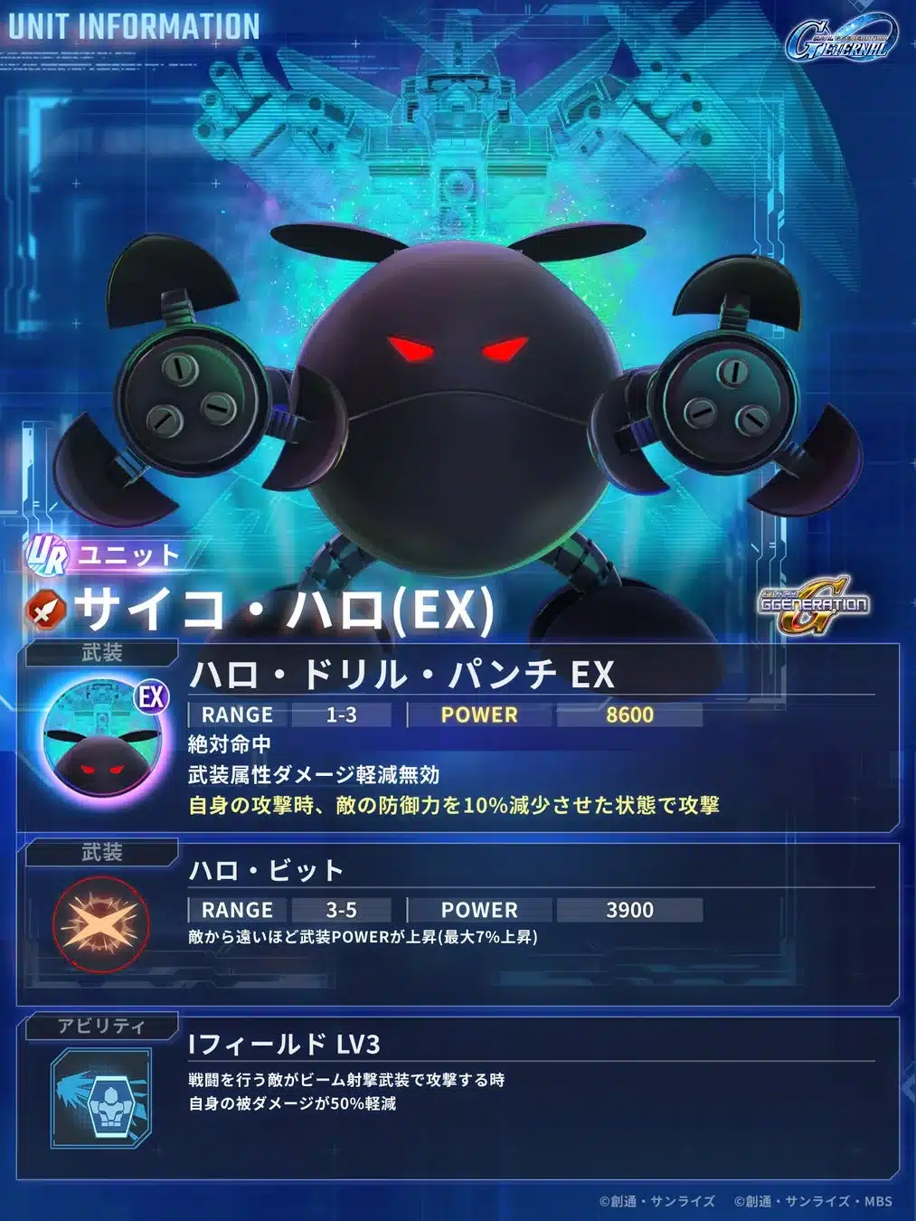 サイコ・ハロ(EX) ユニット情報