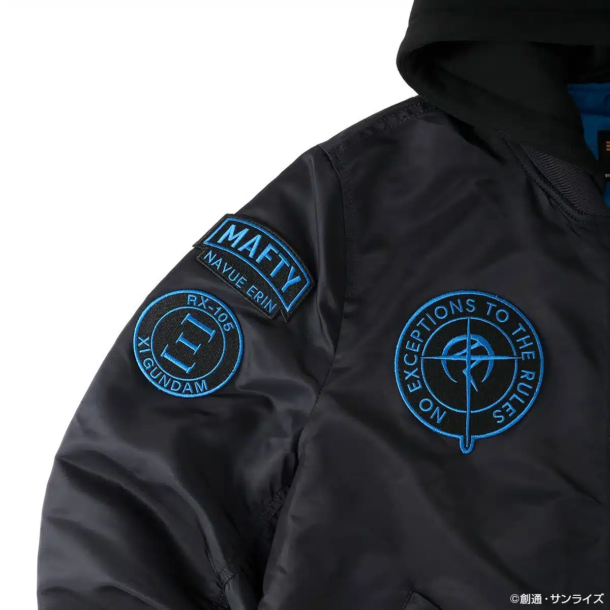 MAFTYロゴとΞガンダム型式番号の刺繍