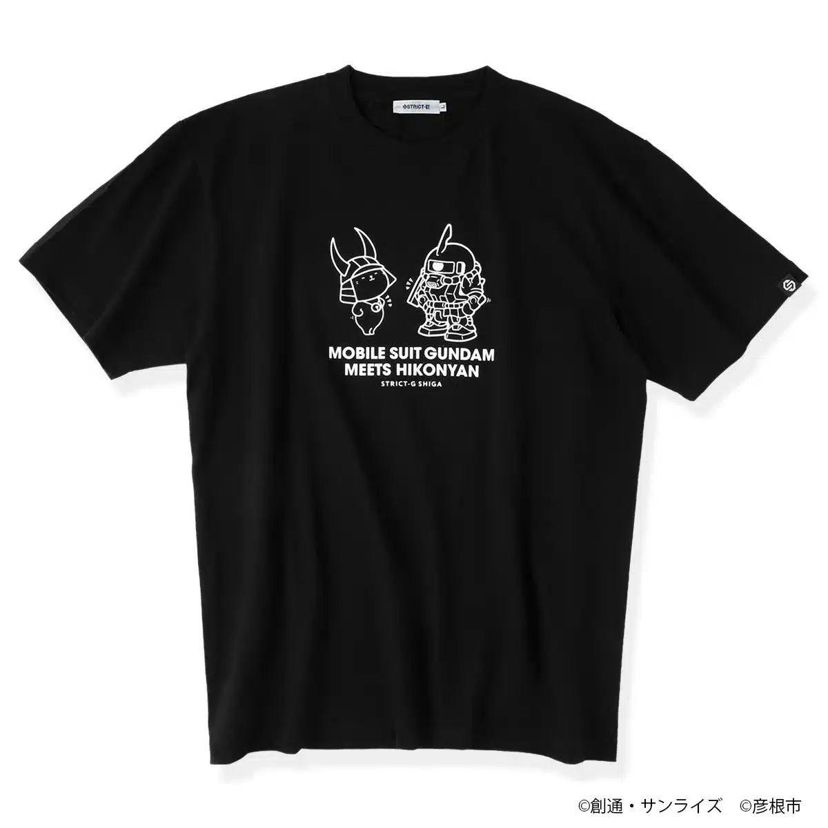 ガンダムとひこにゃんのコラボTシャツ（シャア専用ザクⅡデザイン）
