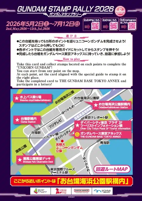 ガンダムスタンプラリー2026スタンプスポット