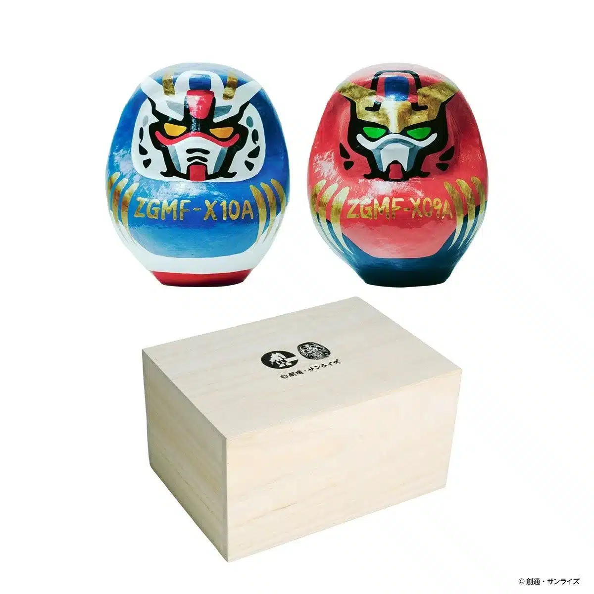 8.5cmだるまセット木箱入り