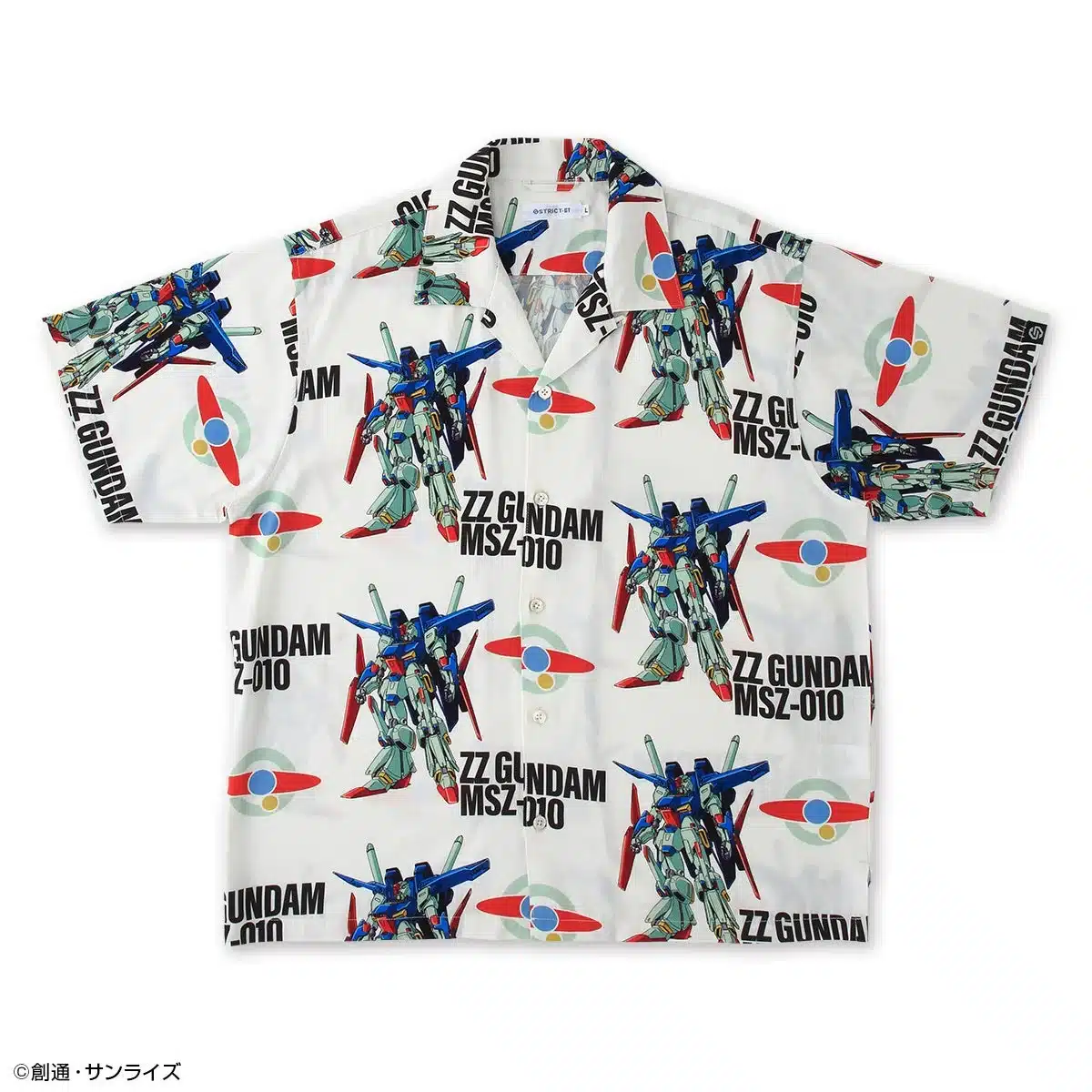 ZZガンダム柄アロハシャツ前面
