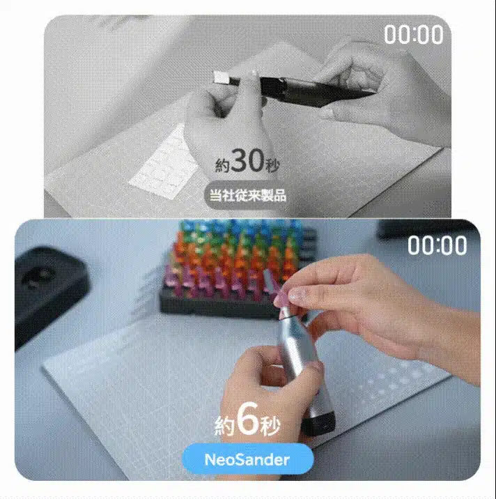 NeoSanderによる作業効率の比較