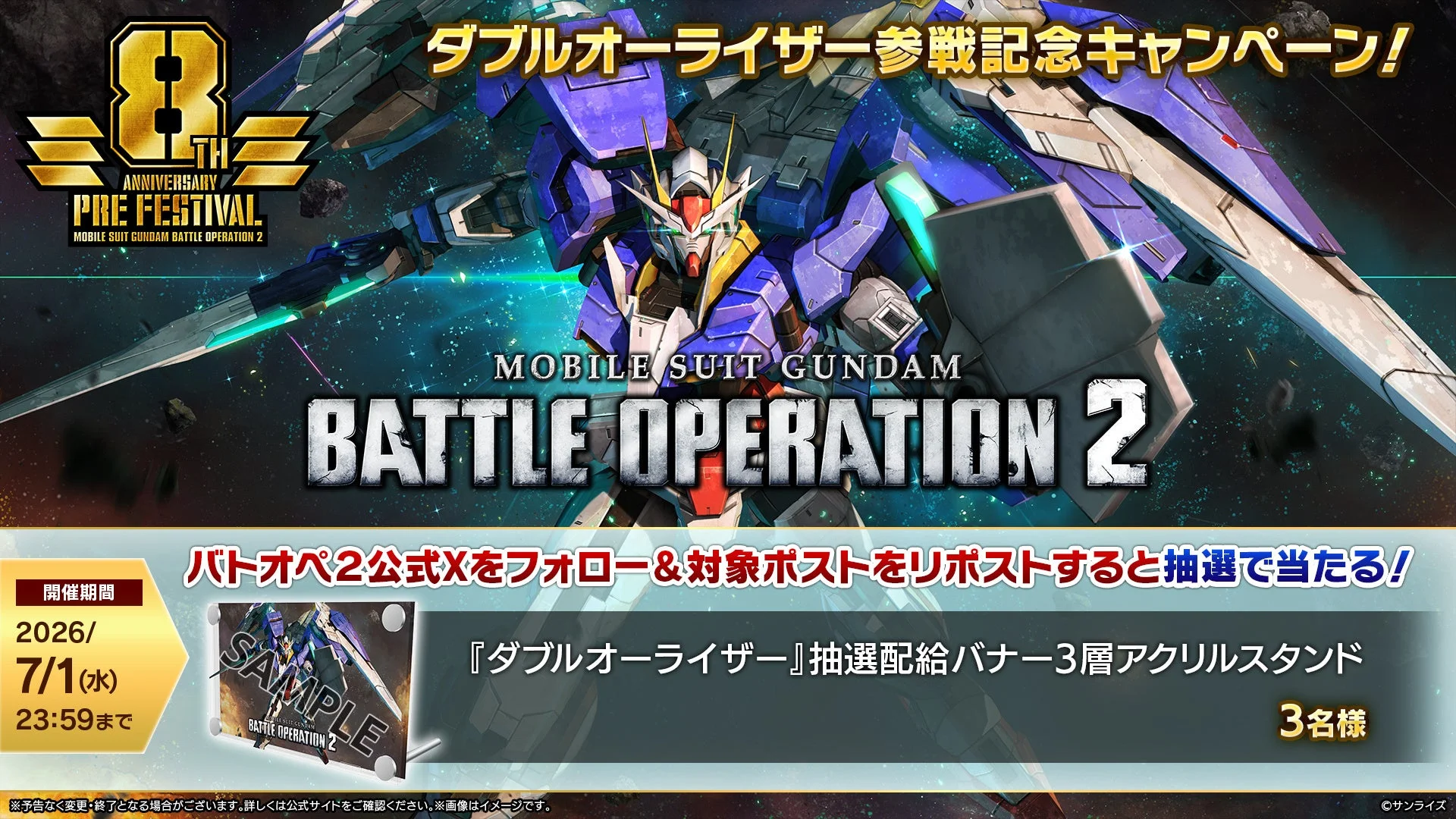 ダブルオーライザー参戦記念キャンペーン