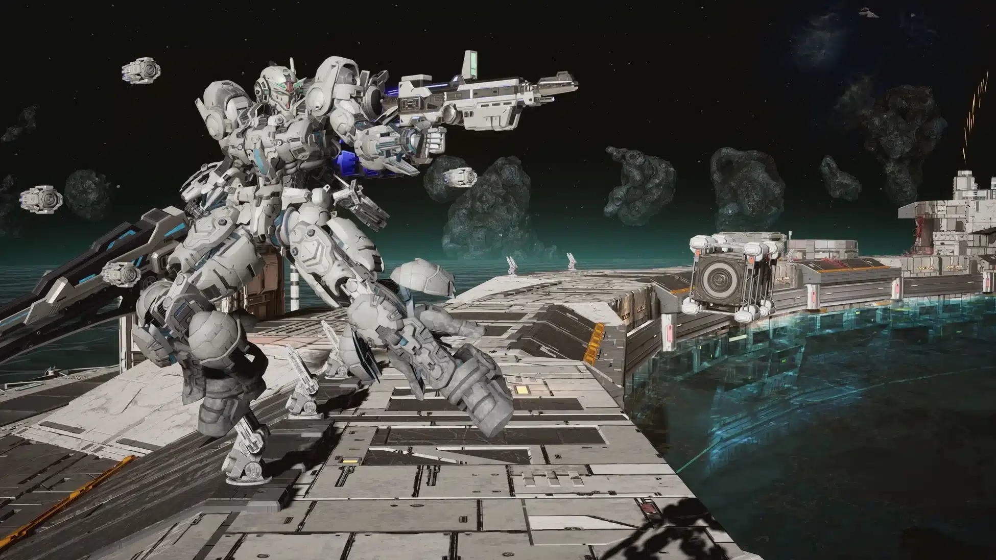 宇宙プラットフォームのロボット