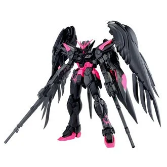 黒とピンクの翼を持つガンダムプラモデル
