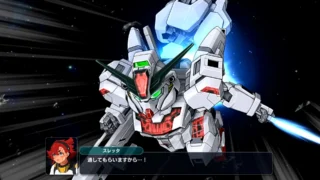 スレッタとガンダムの戦闘シーン