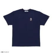 ネイビーのTシャツにガンダムのワンポイント刺繍