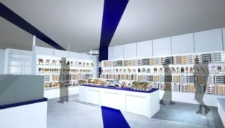 ガンプラが並ぶ店内