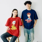 アムロ・レイとシャア・アズナブルのTシャツを着用した男女