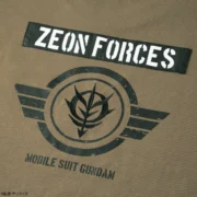 STRICT-G.ARMS『機動戦士ガンダム』Tシャツ ZEON FORCES(カーキ)アップ